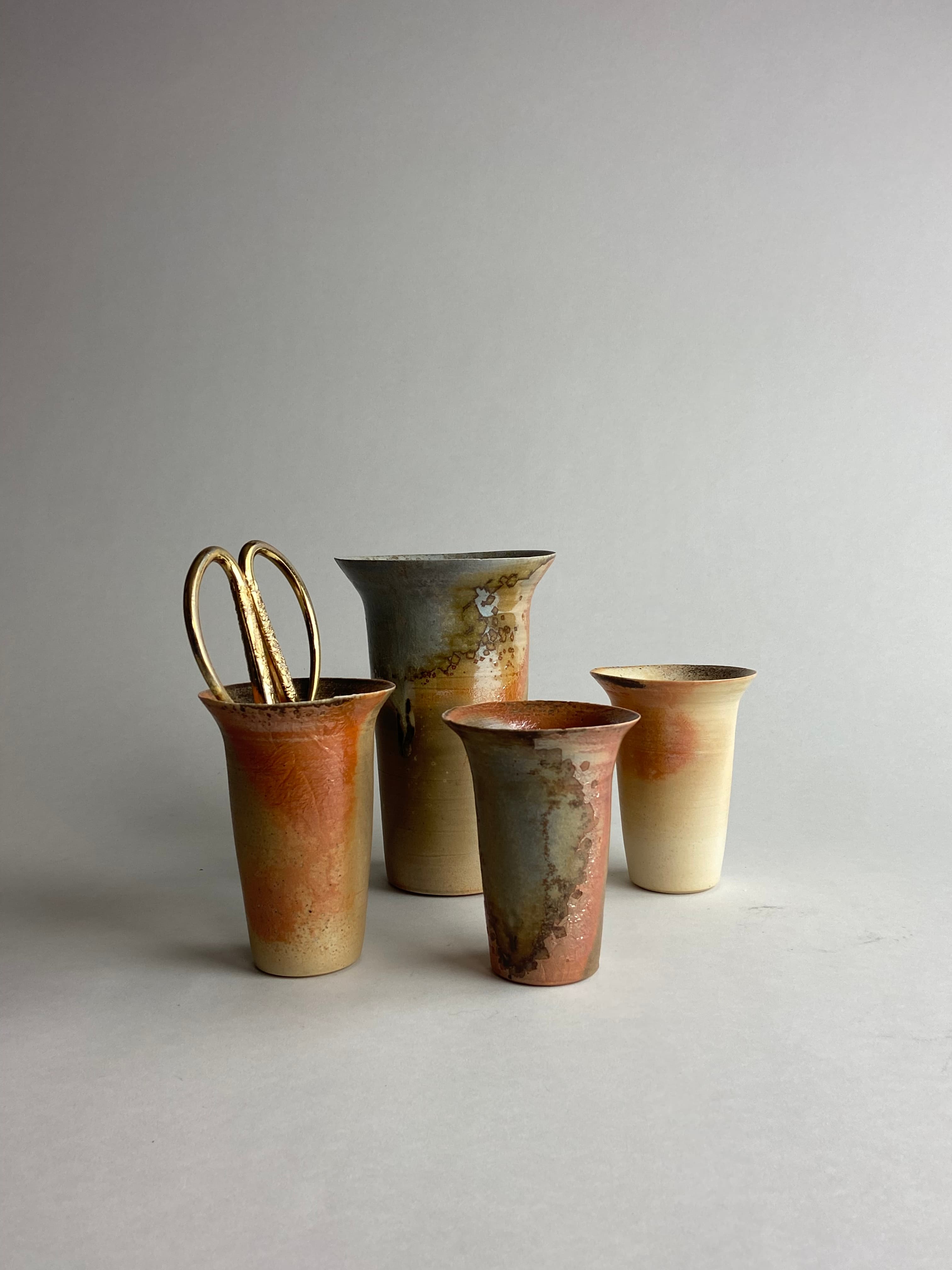 reduction cooled vases